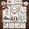 Large Merry Christmas Stencils for Crafts Reusable (Christmas Stencils) 14.75"L x 8"W